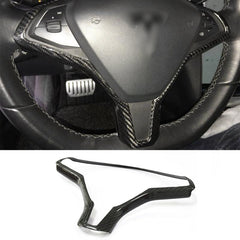 [Real Carbon Fiber] Steering Wheel Frame Cover Trim for Model X/S - T-Launch