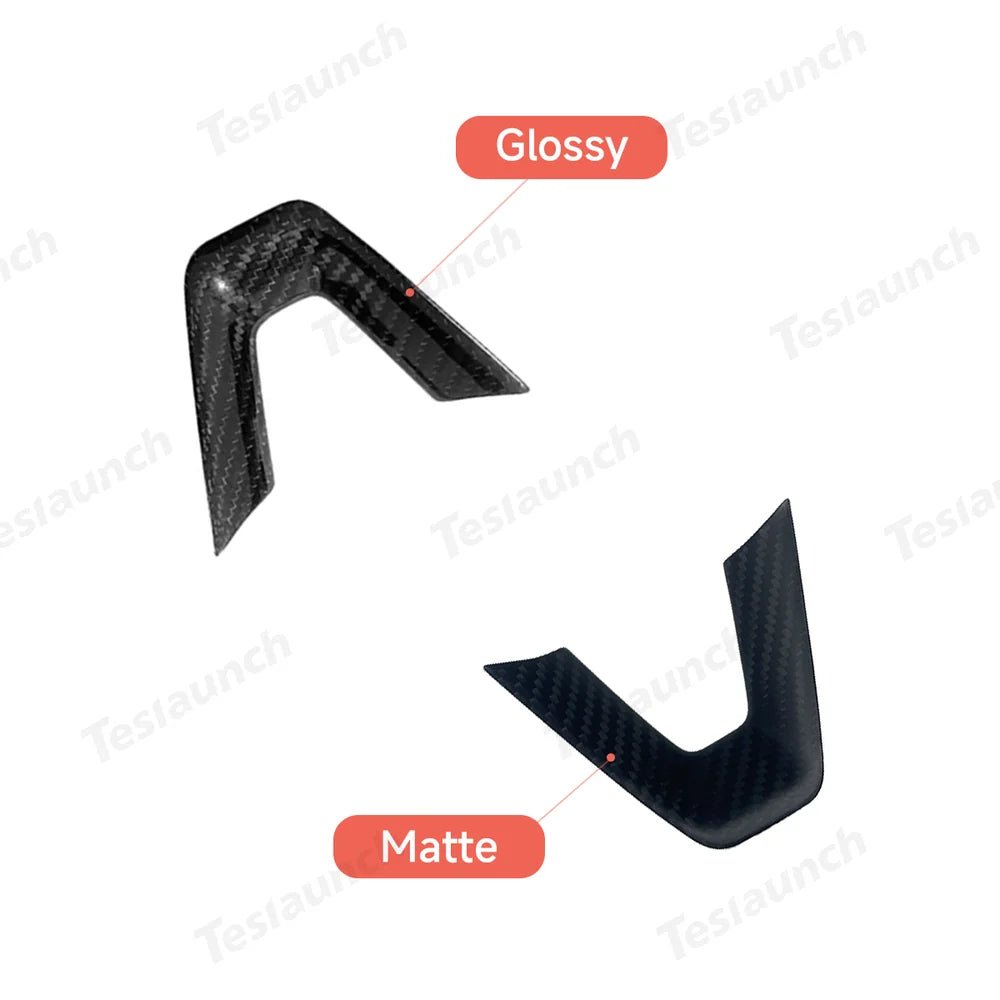 [Real Carbon Fiber] Steering Wheel Panel Covers (2PCS) for Tesla Model 3 Highland 2024+ - T-Launch