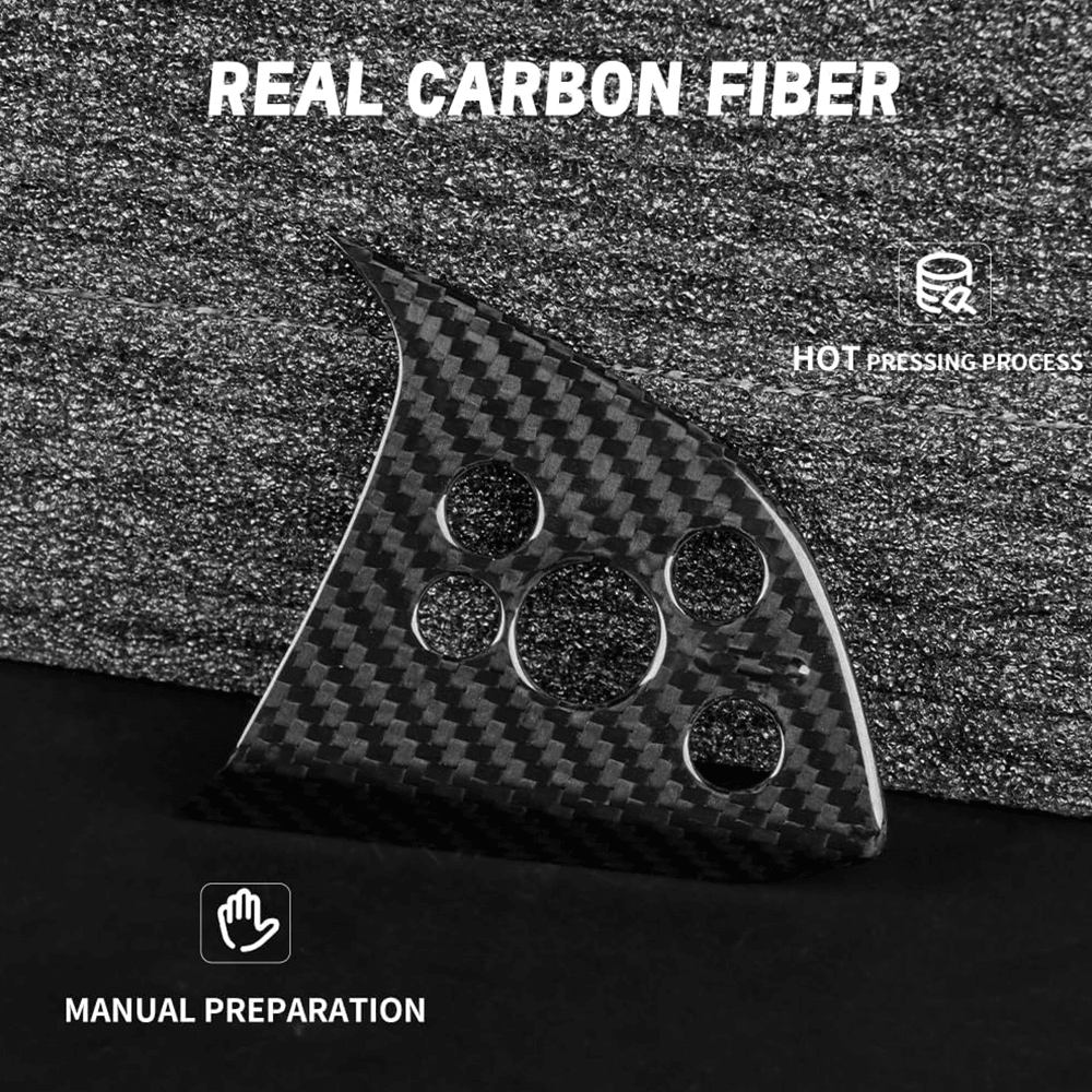 [Real Carbon Fiber] Steering Wheel Panel Covers (2PCS) for Tesla Model 3 Highland 2024+ - T-Launch