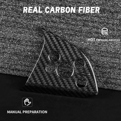 [Real Carbon Fiber] Steering Wheel Panel Covers (2PCS) for Tesla Model 3 Highland 2024+ - T-Launch