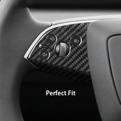 [Real Carbon Fiber] Steering Wheel Panel Covers (2PCS) for Tesla Model 3 Highland 2024+ - T-Launch