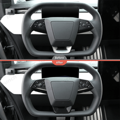 [Real Carbon Fiber] Steering Wheel Panel Covers for Tesla Cybertruck (Set of 3) - T-Launch