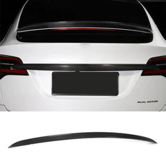 [Real Carbon Fiber] Trunk Chrome Delete Applique Tailgate Trim For Tesla Model X 2021+ (No hole style) - T-Launch