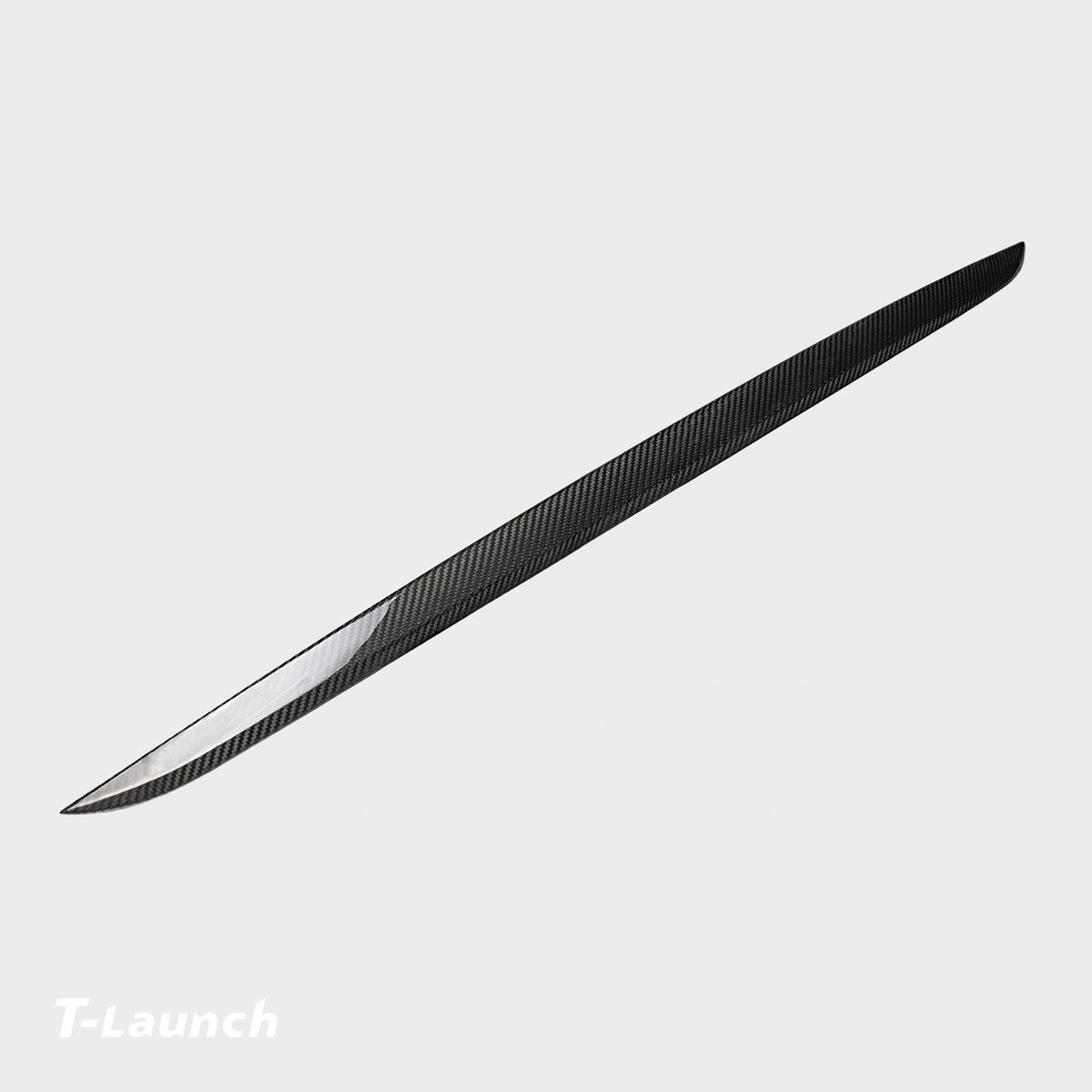 [Real Carbon Fiber] Trunk Chrome Delete Applique Tailgate Trim For Tesla Model X 2021+ (No hole style) - T-Launch
