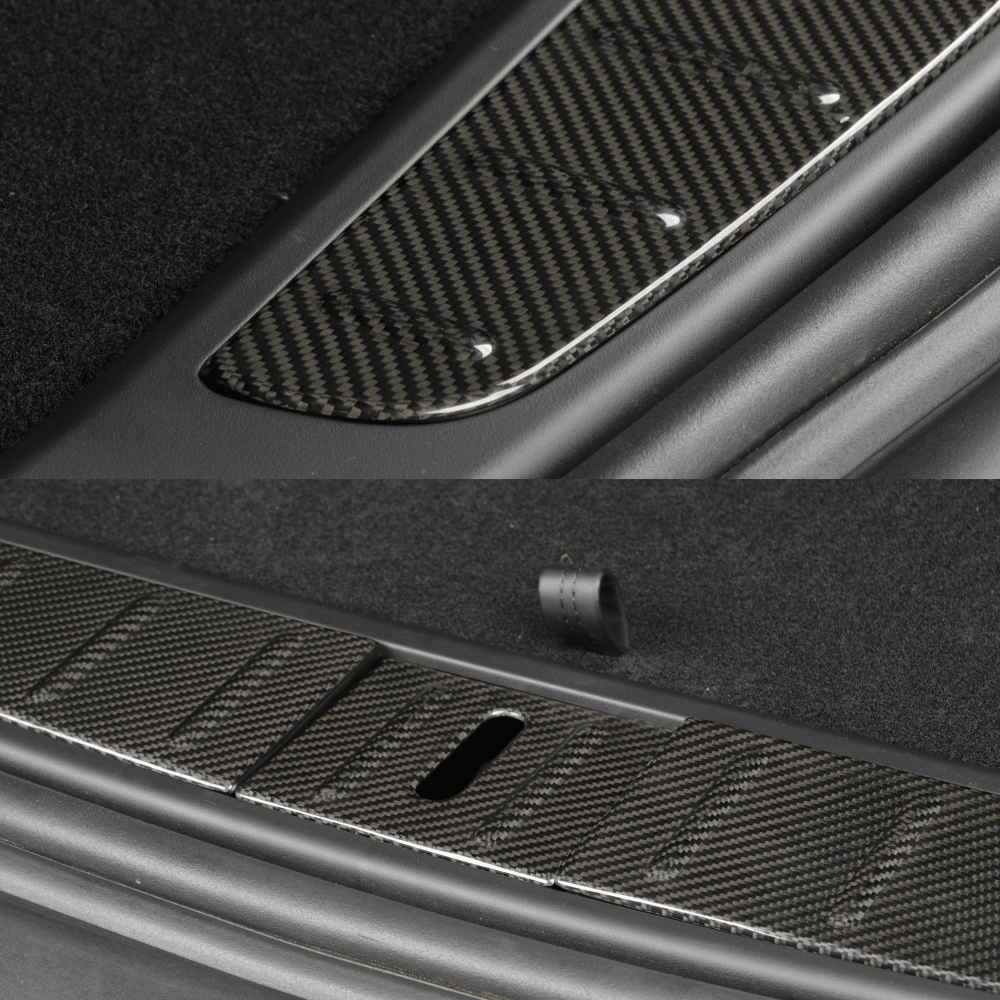 [Real Carbon Fiber] Trunk Sill Trim Covers (3 PCS) for Tesla Model X 2015-2023 - T-Launch