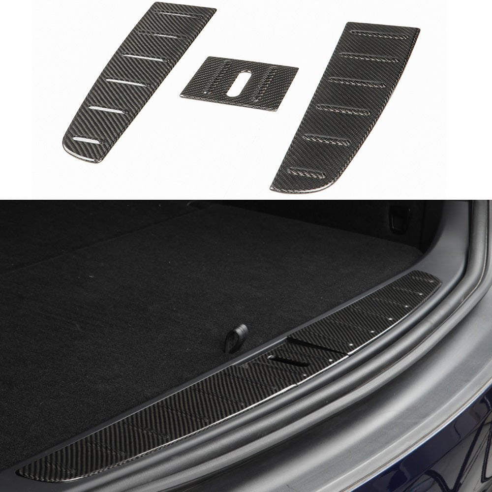 [Real Carbon Fiber] Trunk Sill Trim Covers (3 PCS) for Tesla Model X 2015-2023 - T-Launch