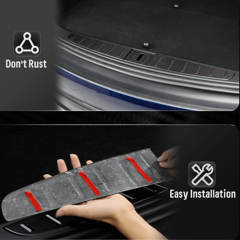 [Real Carbon Fiber] Trunk Sill Trim Covers (3 PCS) for Tesla Model X 2015-2023 - T-Launch