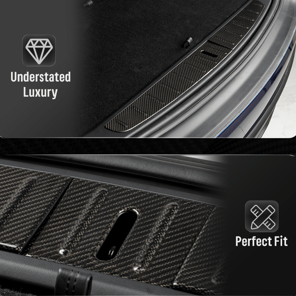 [Real Carbon Fiber] Trunk Sill Trim Covers (3 PCS) for Tesla Model X 2015-2023 - T-Launch