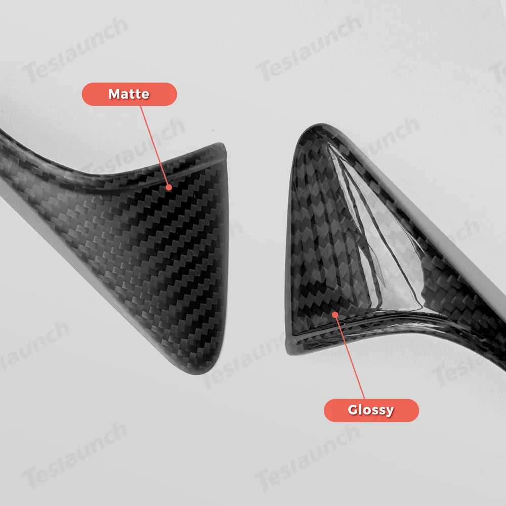 [Real Carbon Fiber] Turn Signal Camera Overlay Covers For Tesla Model Y Juniper 2025+ (2 Pcs) - T-Launch