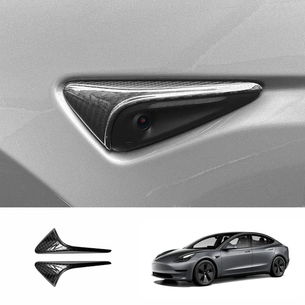 [Real Carbon Fiber] Turn Signal Cover For Model 3/Y (1 Pair) - T-Launch