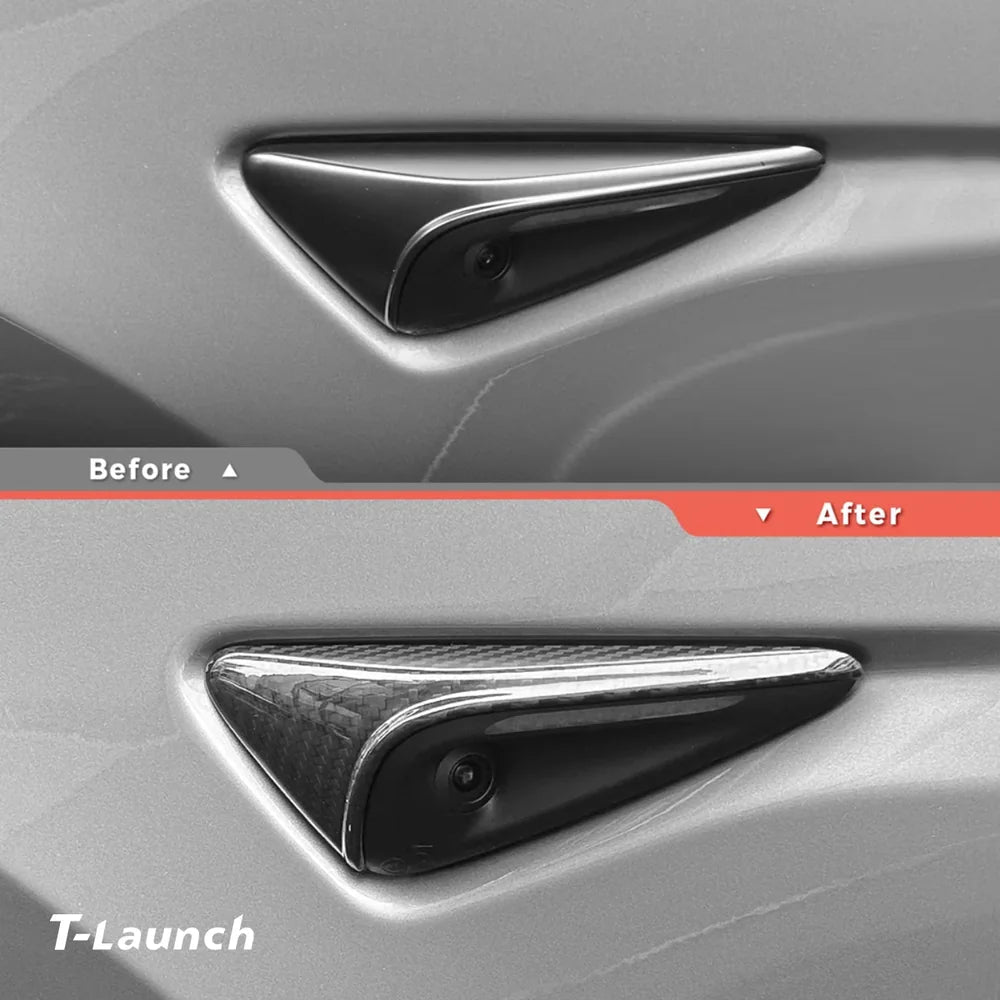 [Real Carbon Fiber] Turn Signal Cover For Model 3/Y (1 Pair) - T-Launch