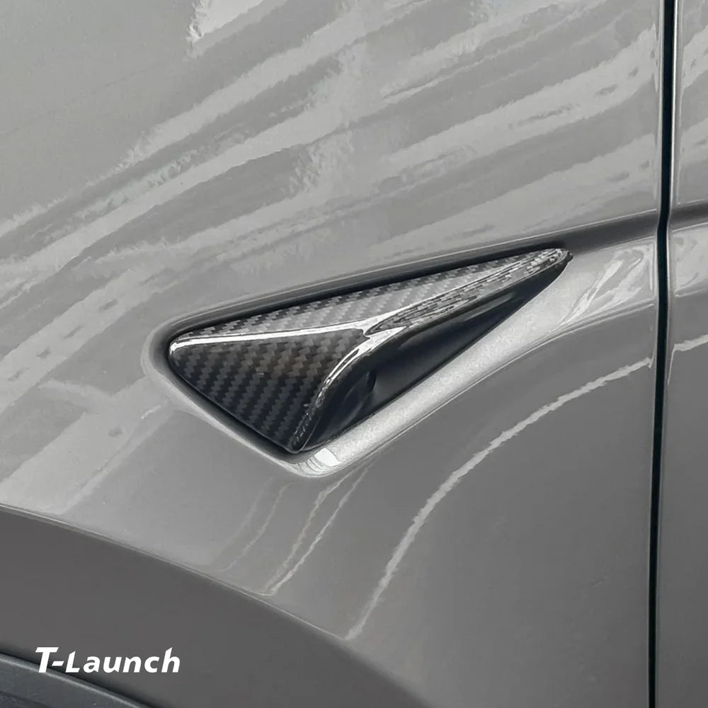 [Real Carbon Fiber] Turn Signal Cover For Model 3/Y (1 Pair) - T-Launch