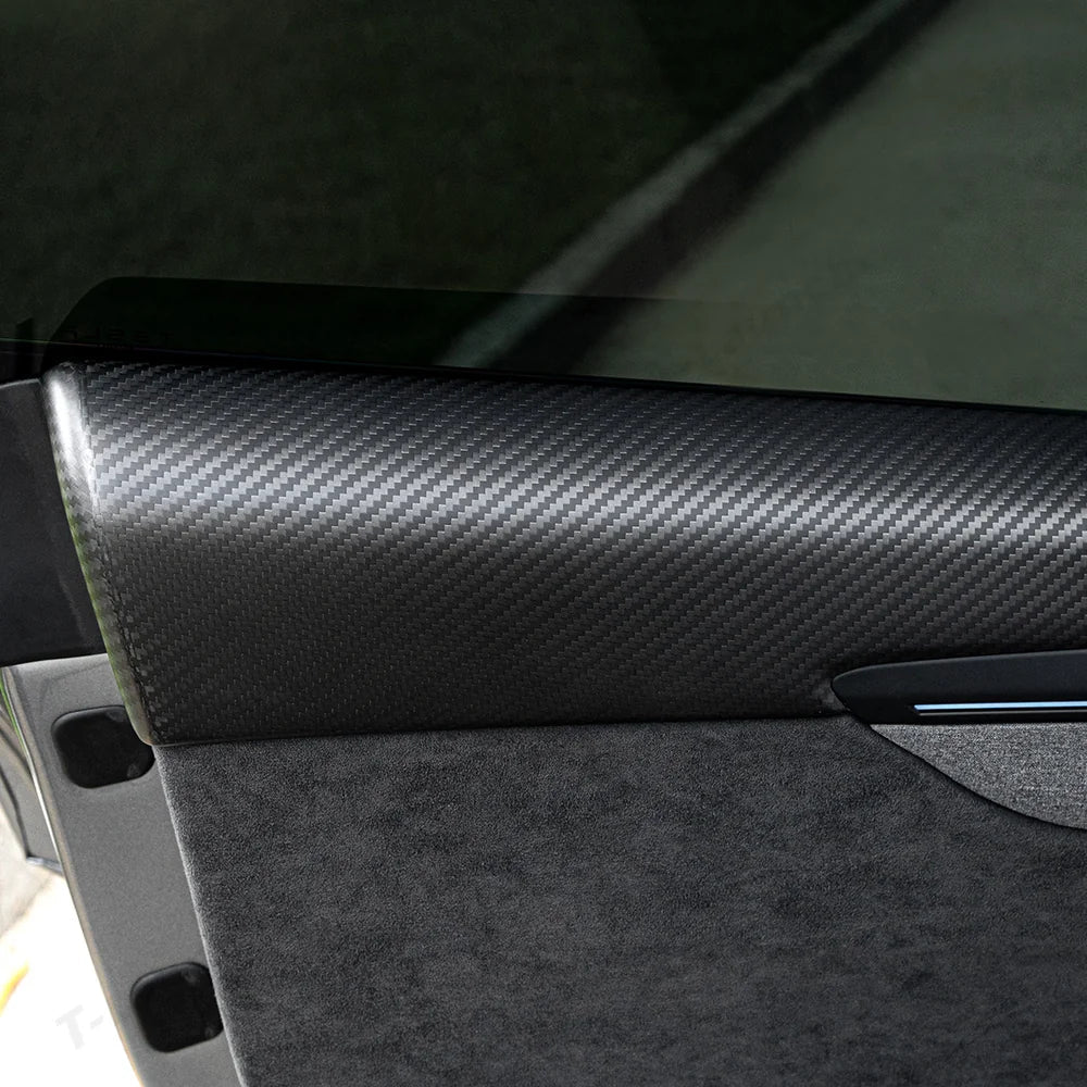 [Real Carbon Fiber] Upper Door Panel Trim Overlay Covers for Tesla Model Y Juniper 2025+ - T-Launch