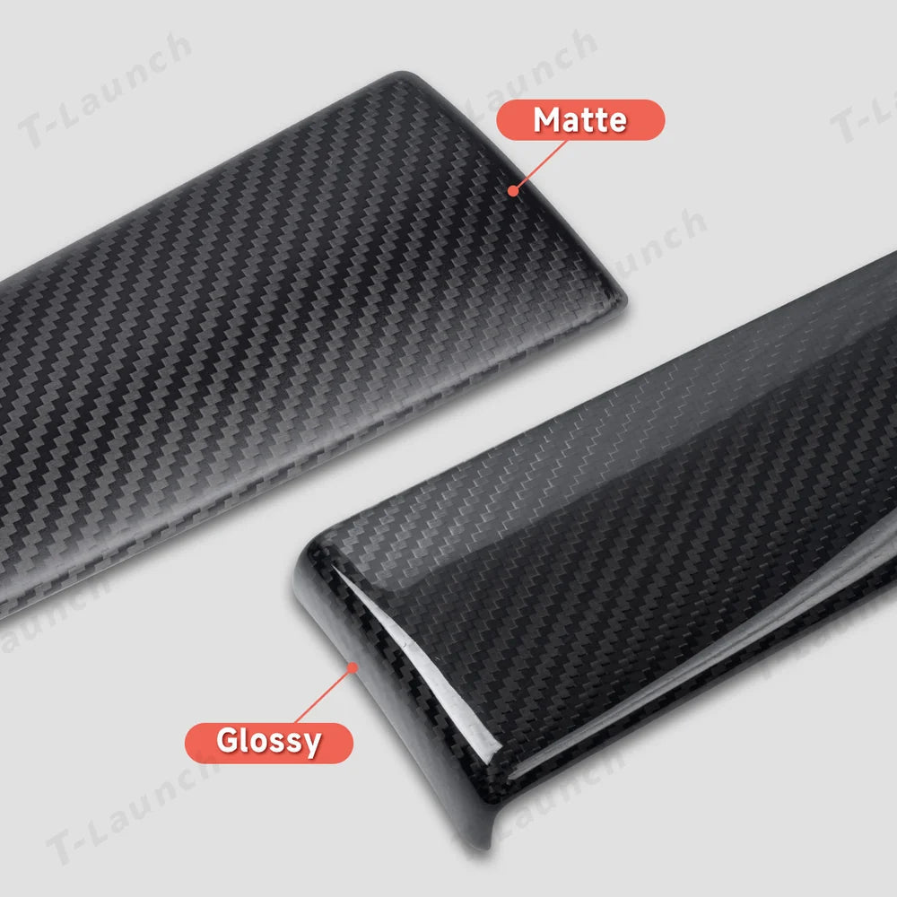 [Real Carbon Fiber] Upper Door Panel Trim Overlay Covers for Tesla Model Y Juniper 2025+ - T-Launch