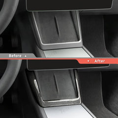 [Real Carbon Fiber] Wireless Charging Area Trim for Tesla Model Y Juniper 2025+ - T-Launch