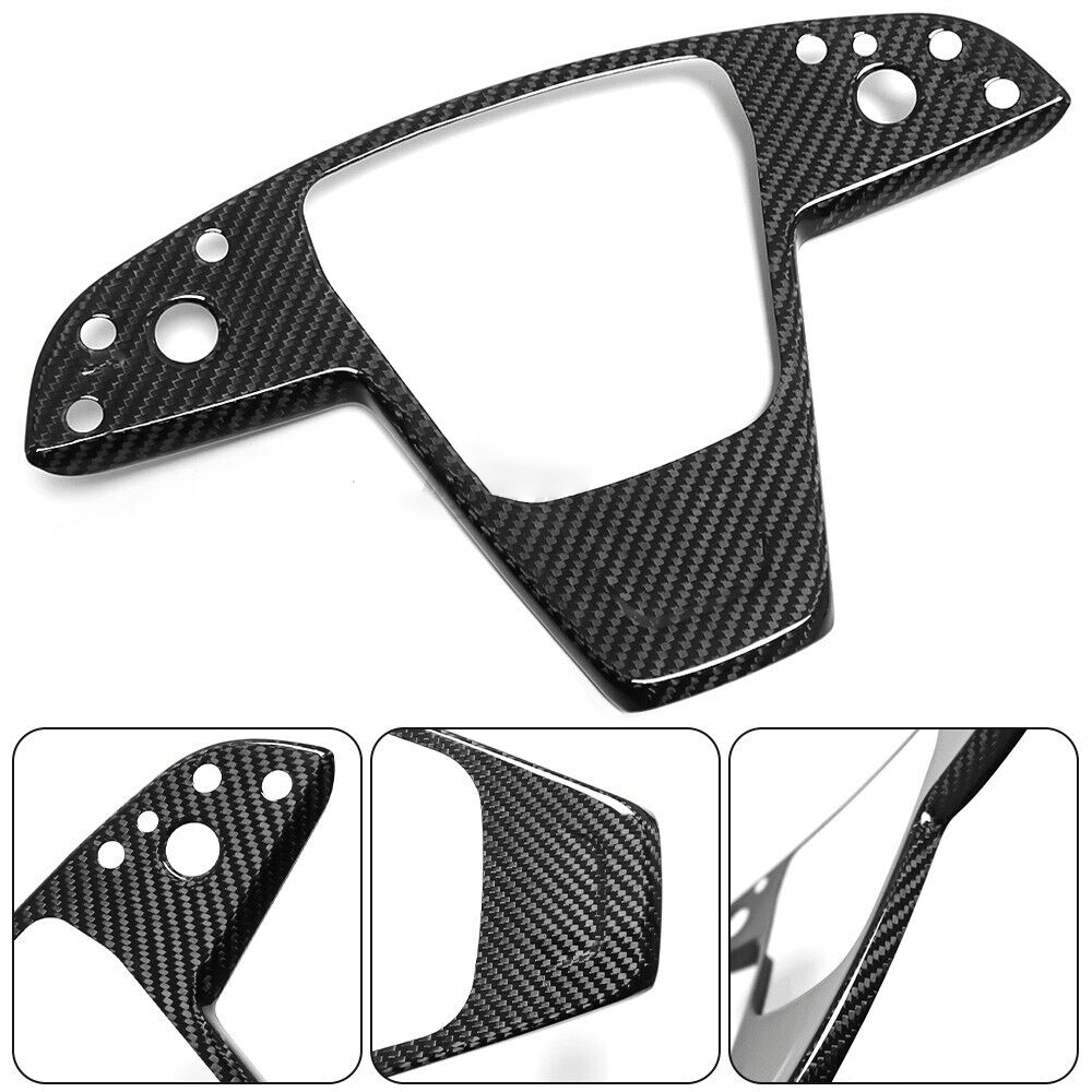 [Real Carbon Fiber] Yoke Steering Wheel Cover Overlay Plate Panel For Model S/X (2021+) - T-Launch