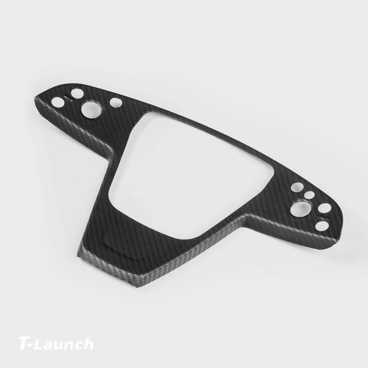 [Real Carbon Fiber] Yoke Steering Wheel Cover Overlay Plate Panel For Model S/X (2021+) - T-Launch