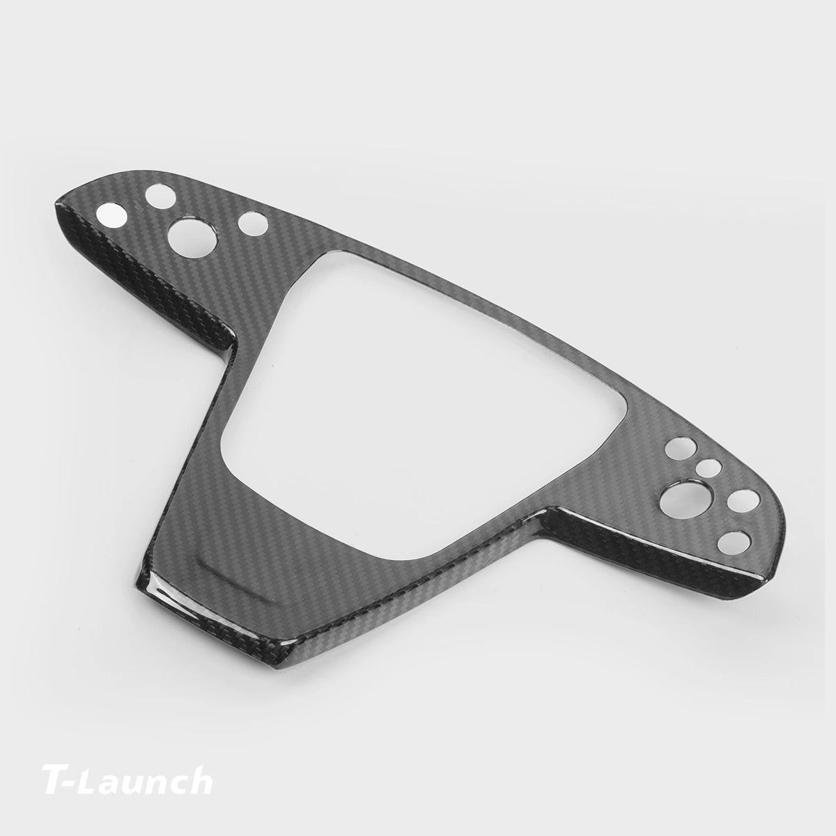 [Real Carbon Fiber] Yoke Steering Wheel Cover Overlay Plate Panel For Model S/X (2021+) - T-Launch