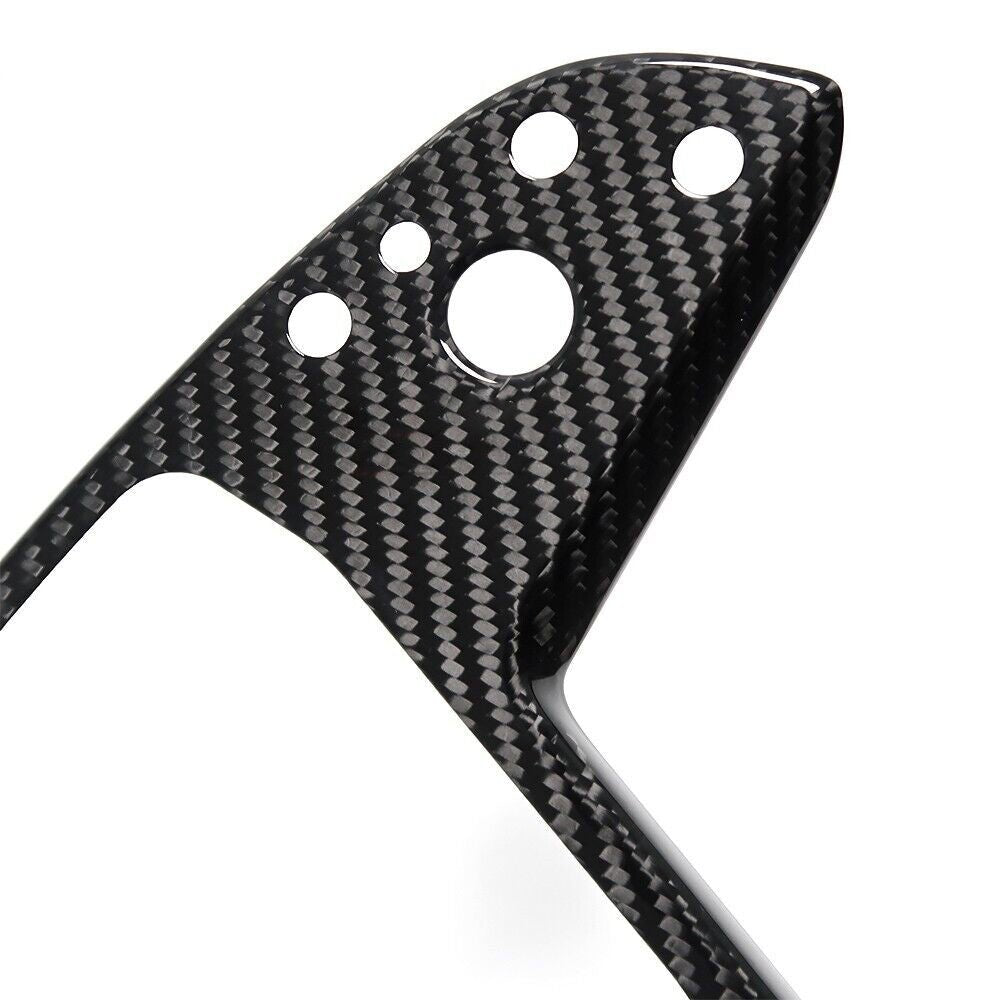 [Real Carbon Fiber] Yoke Steering Wheel Cover Overlay Plate Panel For Model S/X (2021+) - T-Launch