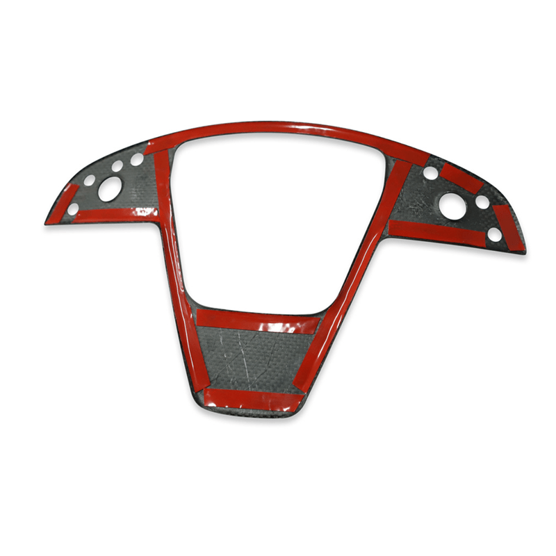 [Real Carbon Fiber] Yoke Steering Wheel Cover Overlay Plate Panel For Model S/X (2021+) - T-Launch