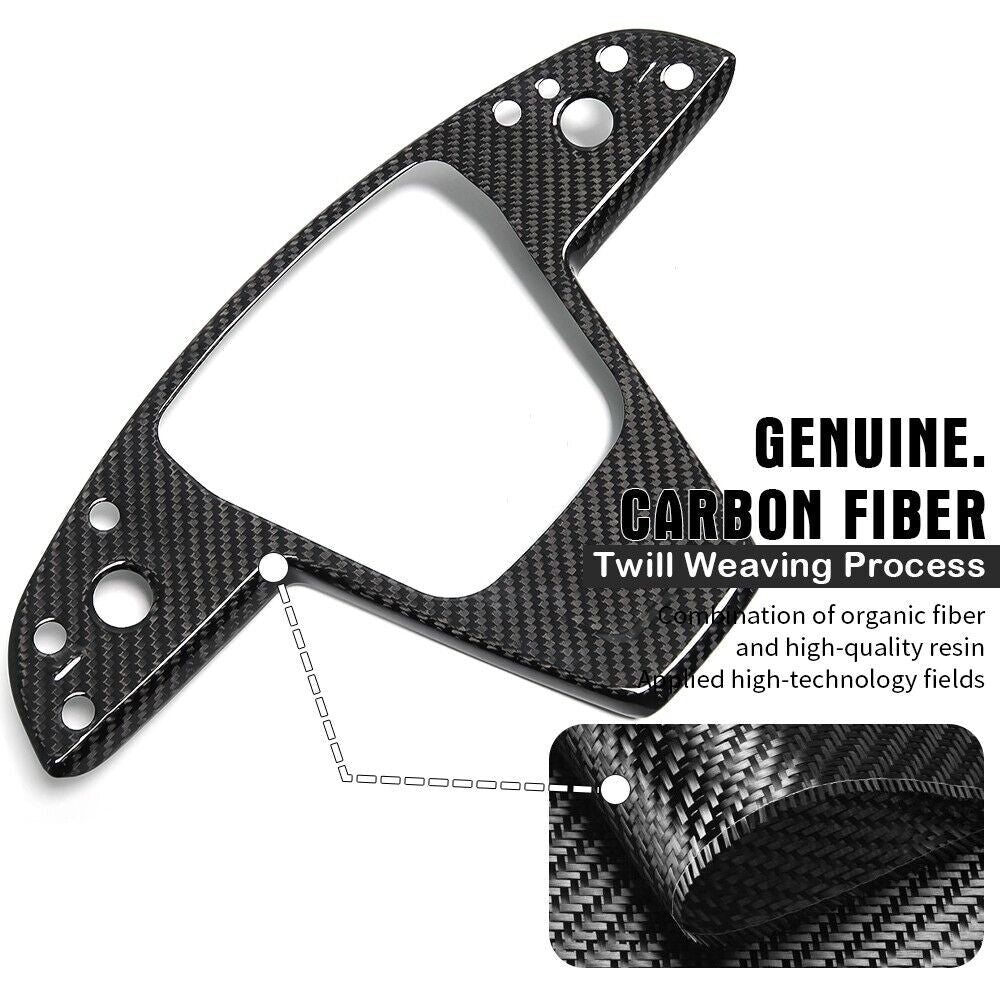 [Real Carbon Fiber] Yoke Steering Wheel Cover Overlay Plate Panel For Model S/X (2021+) - T-Launch