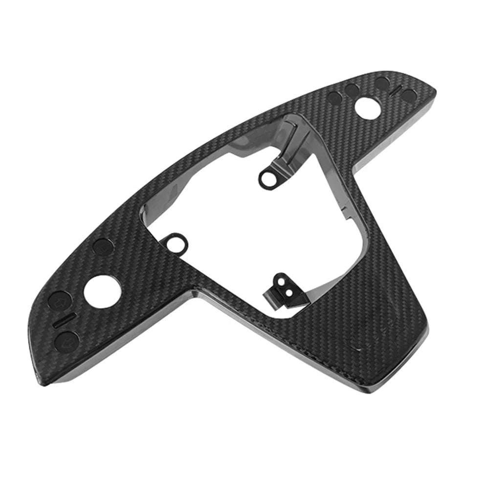 [Real Carbon Fiber] Yoke Steering Wheel Cover Replacement Overlay Plate Panel For Model S/X (2021+) - T-Launch