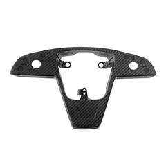 [Real Carbon Fiber] Yoke Steering Wheel Cover Replacement Overlay Plate Panel For Model S/X (2021+) - T-Launch