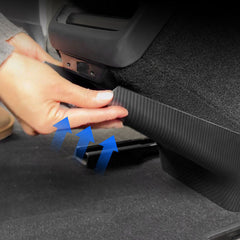 Rear Air Outlet Anti-kick Lower Cover for Tesla 2024+ Model 3 Highland (Carbon Fiber Pattern ABS) - T-Launch