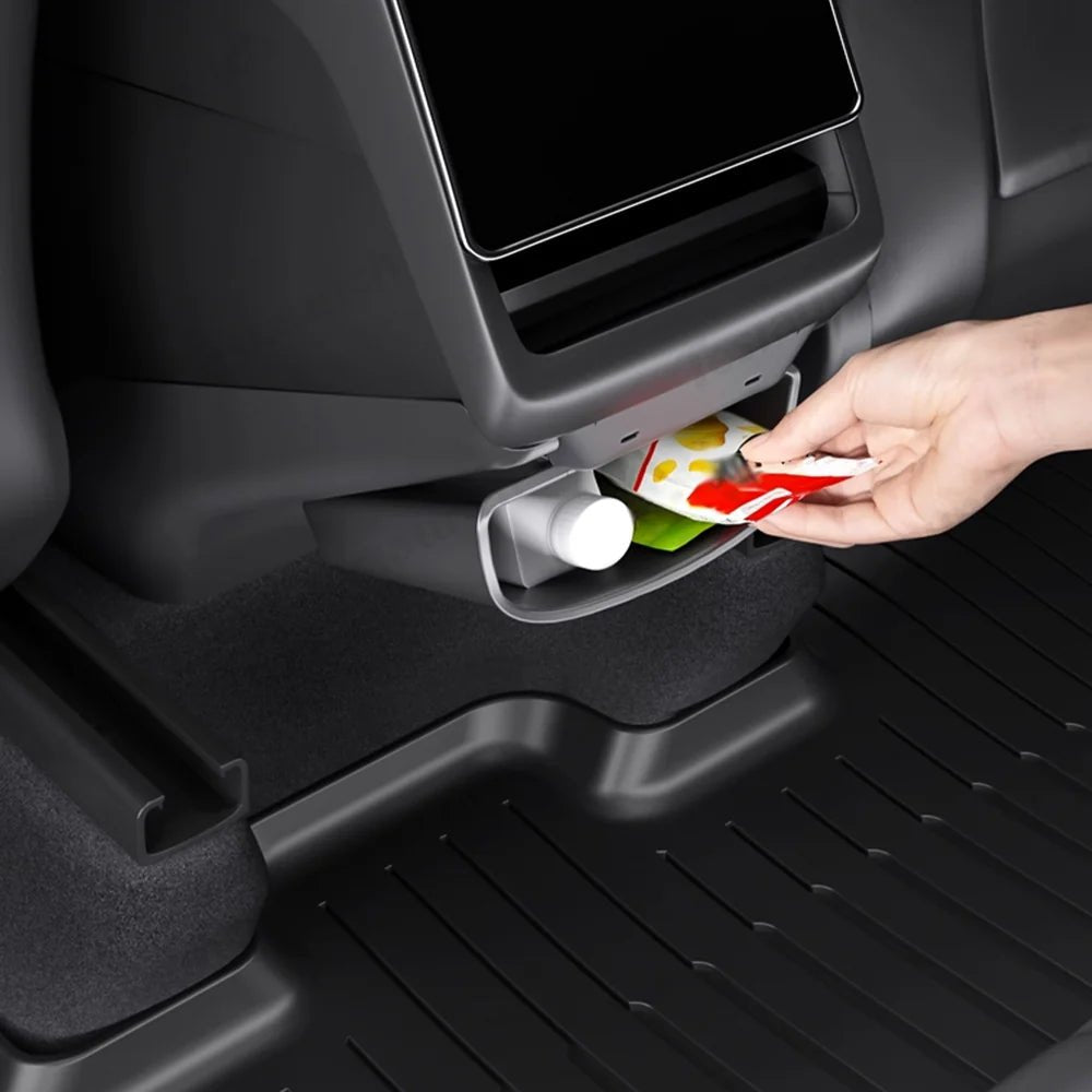 Rear Center Console Kick Guard & Storage Box for Tesla Model Y Juniper 2025+ / Model 3 Highland 2024+ - T-Launch