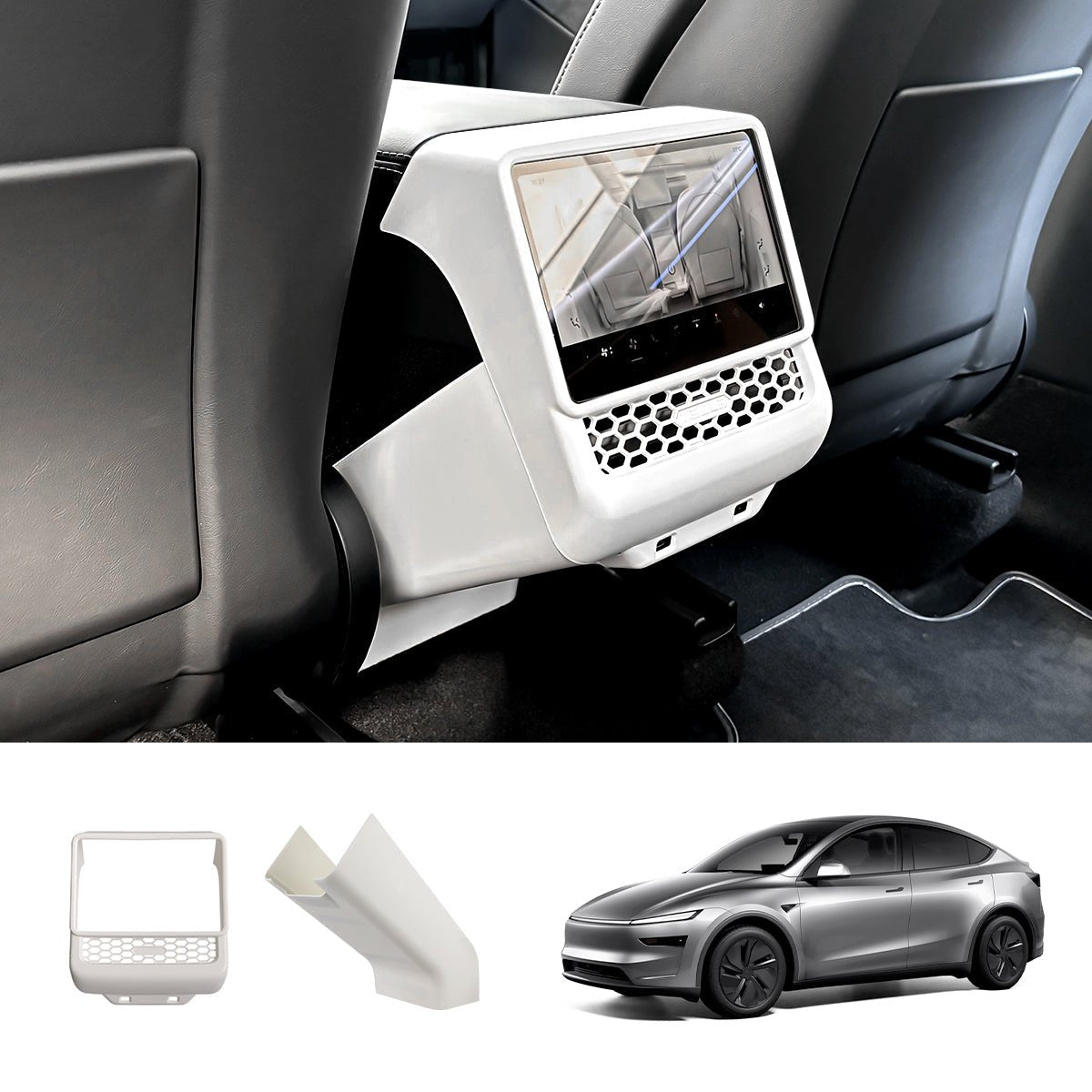 Rear Center Console Vent & Kick Panel Cover for Tesla Model Y Juniper 2025+ - T-Launch