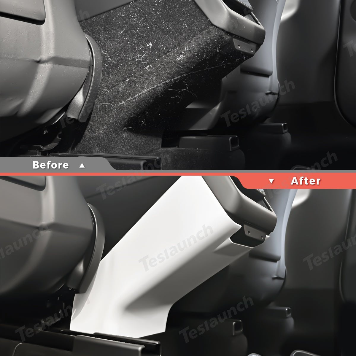 Rear Center Console Vent & Kick Panel Cover for Tesla Model Y Juniper 2025+ - T-Launch