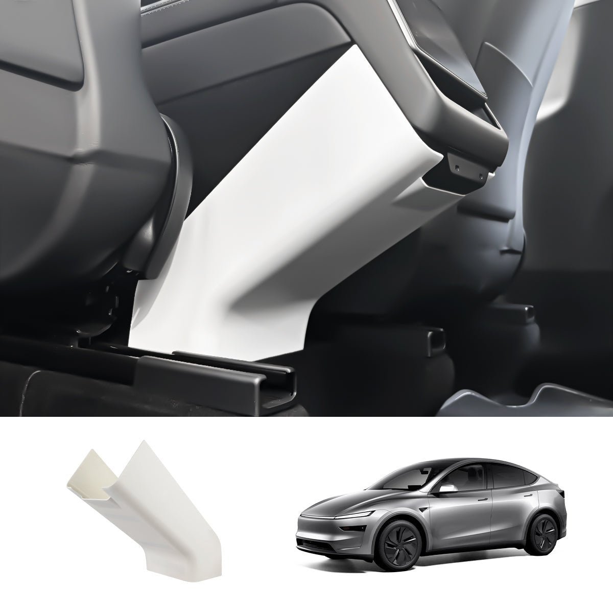 Rear Center Console Vent & Kick Panel Cover for Tesla Model Y Juniper 2025+ - T-Launch