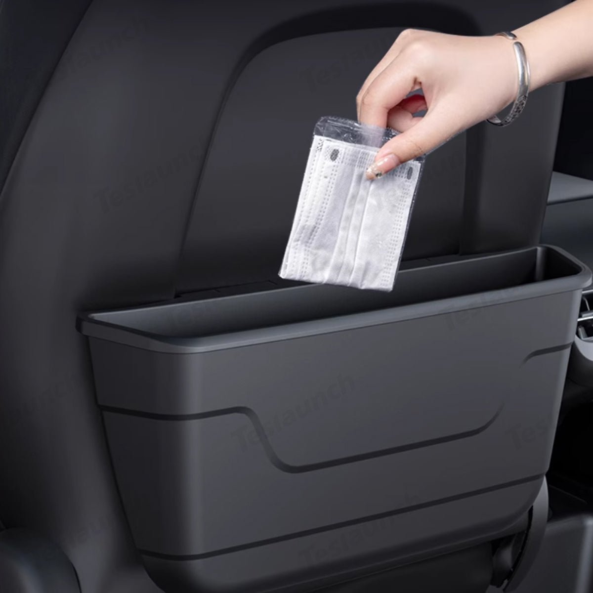 Rear Seat TPE Storage Box For Tesla Model Y Juniper 2025+/ Model 3 Highland 2024+ - T-Launch