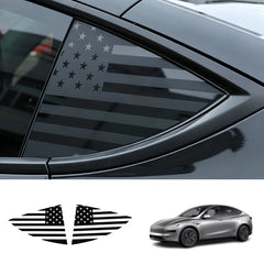 Rear Triangle Window Flag Decals for Tesla Model Y 2020+ - T-Launch
