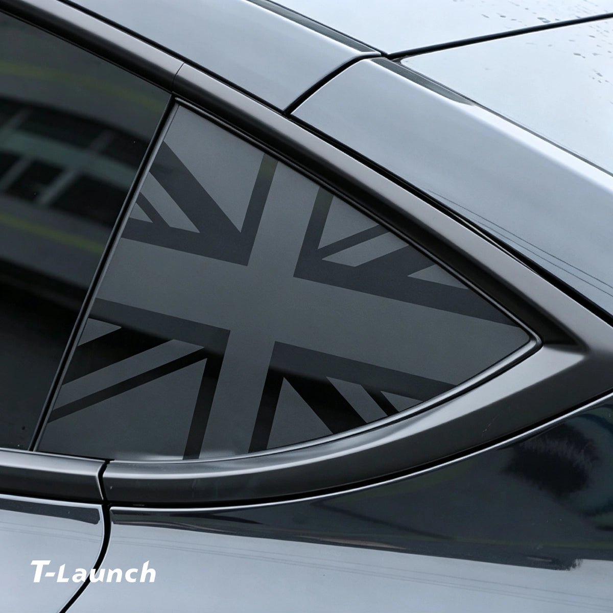 Rear Triangle Window Flag Decals for Tesla Model Y 2020+ - T-Launch