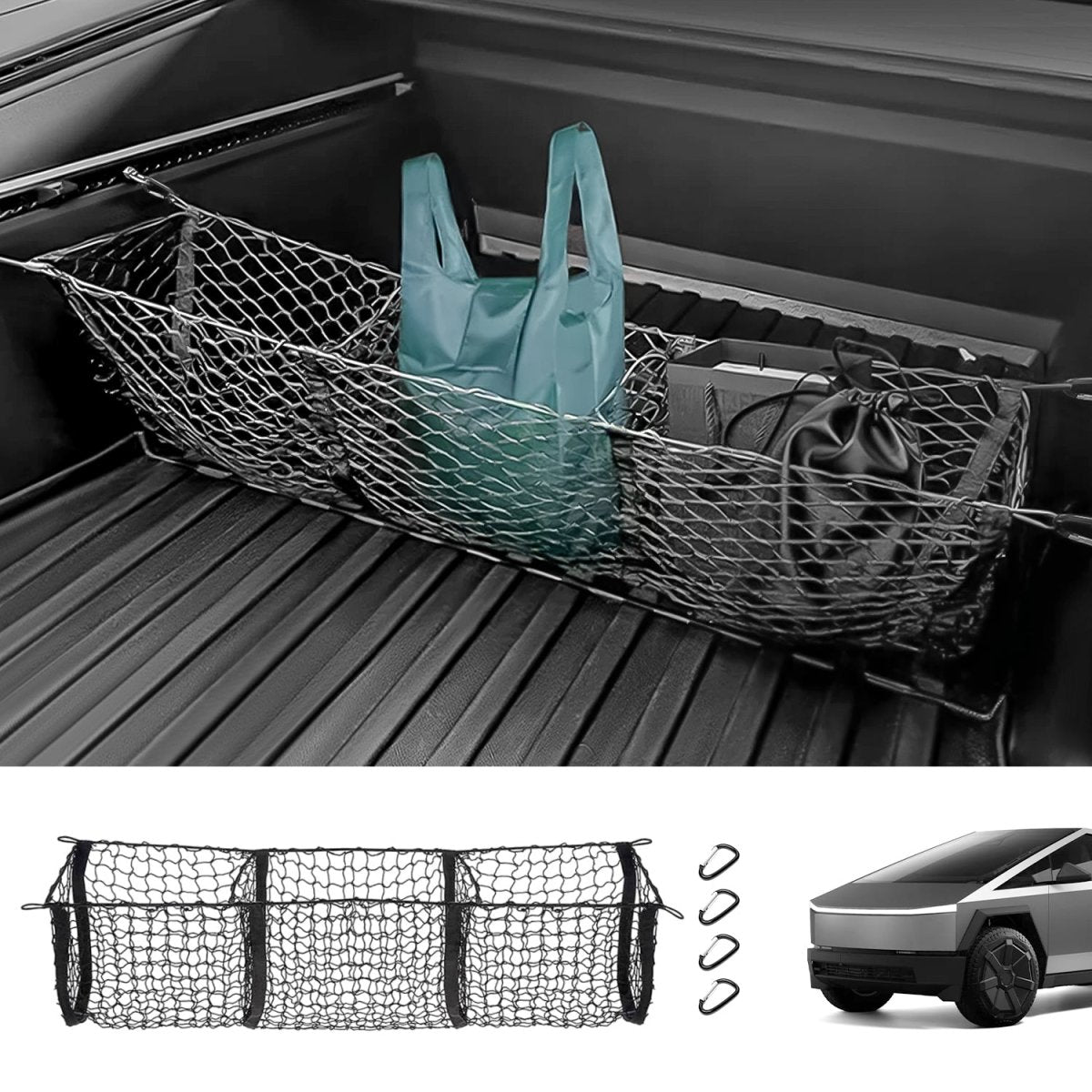 Rear Trunk Cargo Net for Tesla Cybertruck - T-Launch