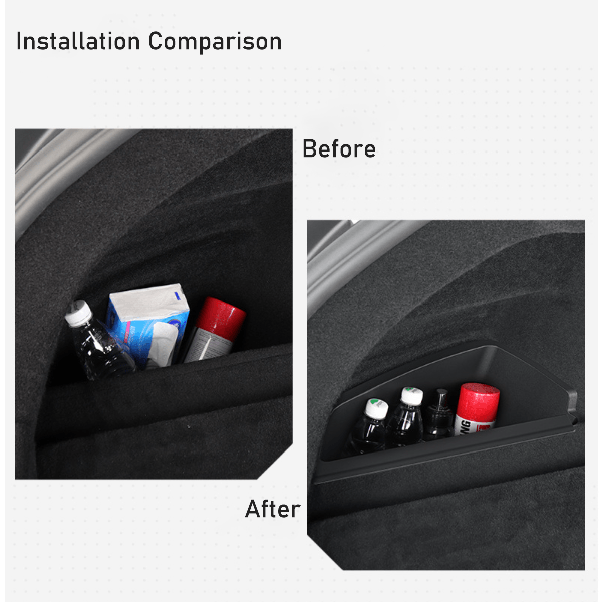 Rear Trunk Side Organizer Storage Box For Tesla model S 2023+ - T-Launch