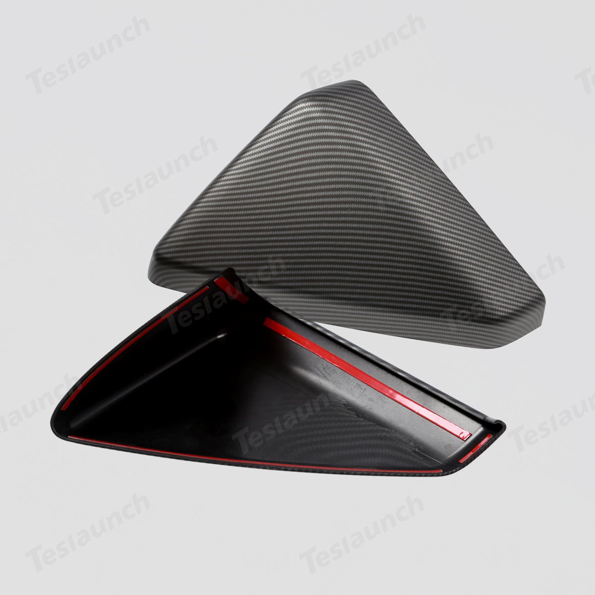 Rear View Mirror Covers (Carbon Fiber Pattern ABS) (1 Pair) for Tesla Cybertruck - T-Launch