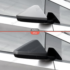Rear View Mirror Covers (Carbon Fiber Pattern ABS) (1 Pair) for Tesla Cybertruck - T-Launch