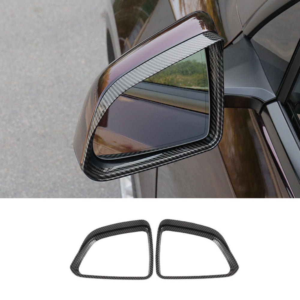 Rear View Mirrors Rain Guard (Carbon Fiber Pattern ABS) for Tesla Model 3/Y (2 Pcs) - T-Launch