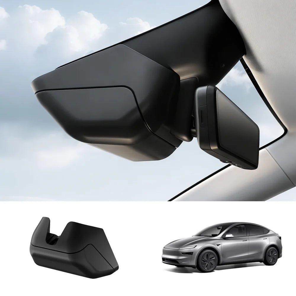 Rearview Mirror Hidden Sunglasses Holder & Storage Box for Tesla Model Y Juniper 2025+ - T-Launch