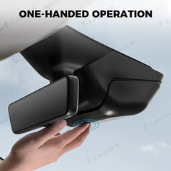 Rearview Mirror Hidden Sunglasses Holder & Storage Box for Tesla Model Y Juniper 2025+ - T-Launch
