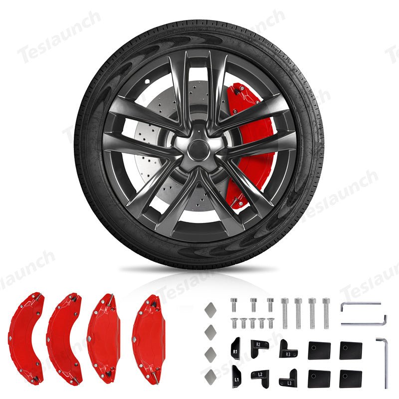 Red 2021-2026 Model S/X Brake Caliper Covers (4Pcs) for Tesla - T-Launch