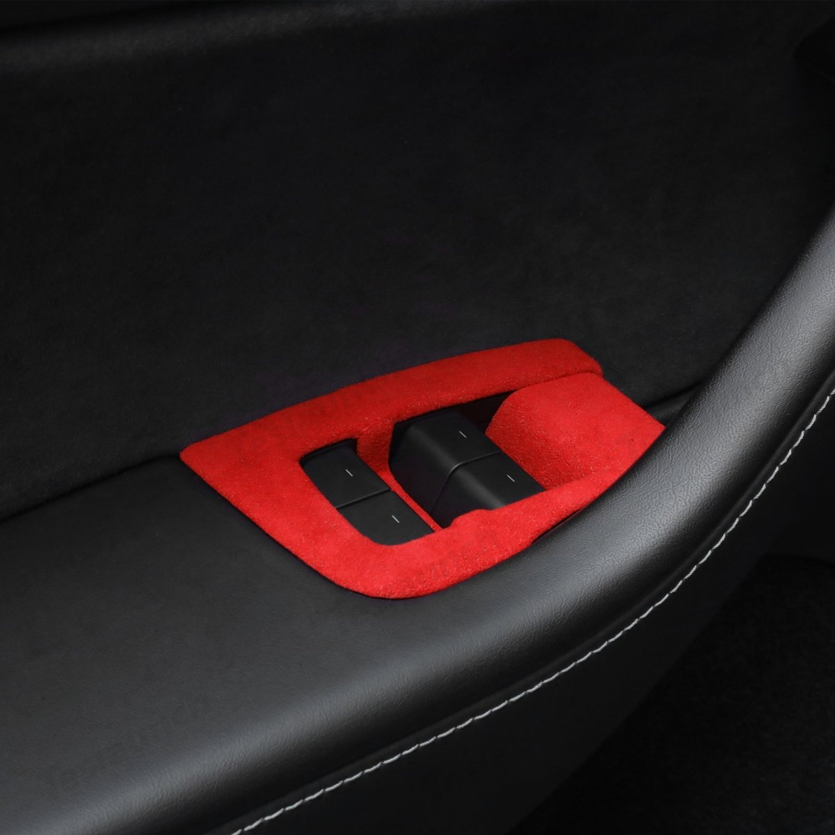 Red Alcantara Wrap Kit Interior Accessories for 2021-2023 Model 3 and Model Y - T-Launch