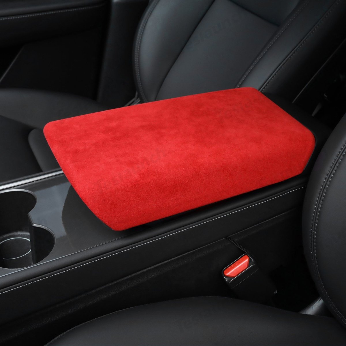 Red Alcantara Wrap Kit Interior Accessories for 2021-2023 Model 3 and Model Y - T-Launch