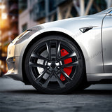 Červená Tesla 2021-2023 Model S/x brzdový kryt (4 ks)