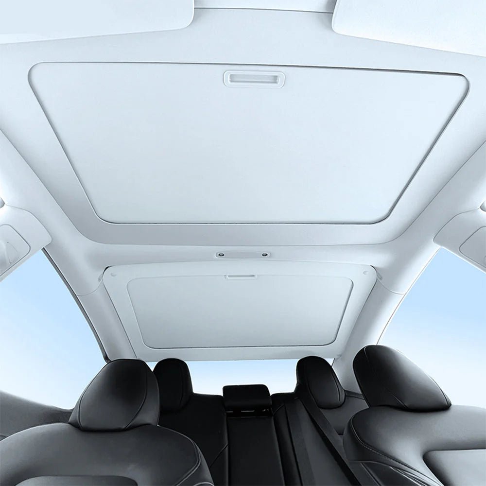 Retractable Roof Sunshade for Tesla Model 3/Y - Roll Fabric Style - T-Launch