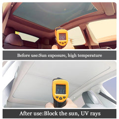 Retractable Roof Sunshade for Tesla Model 3/Y - Roll Fabric Style - T-Launch