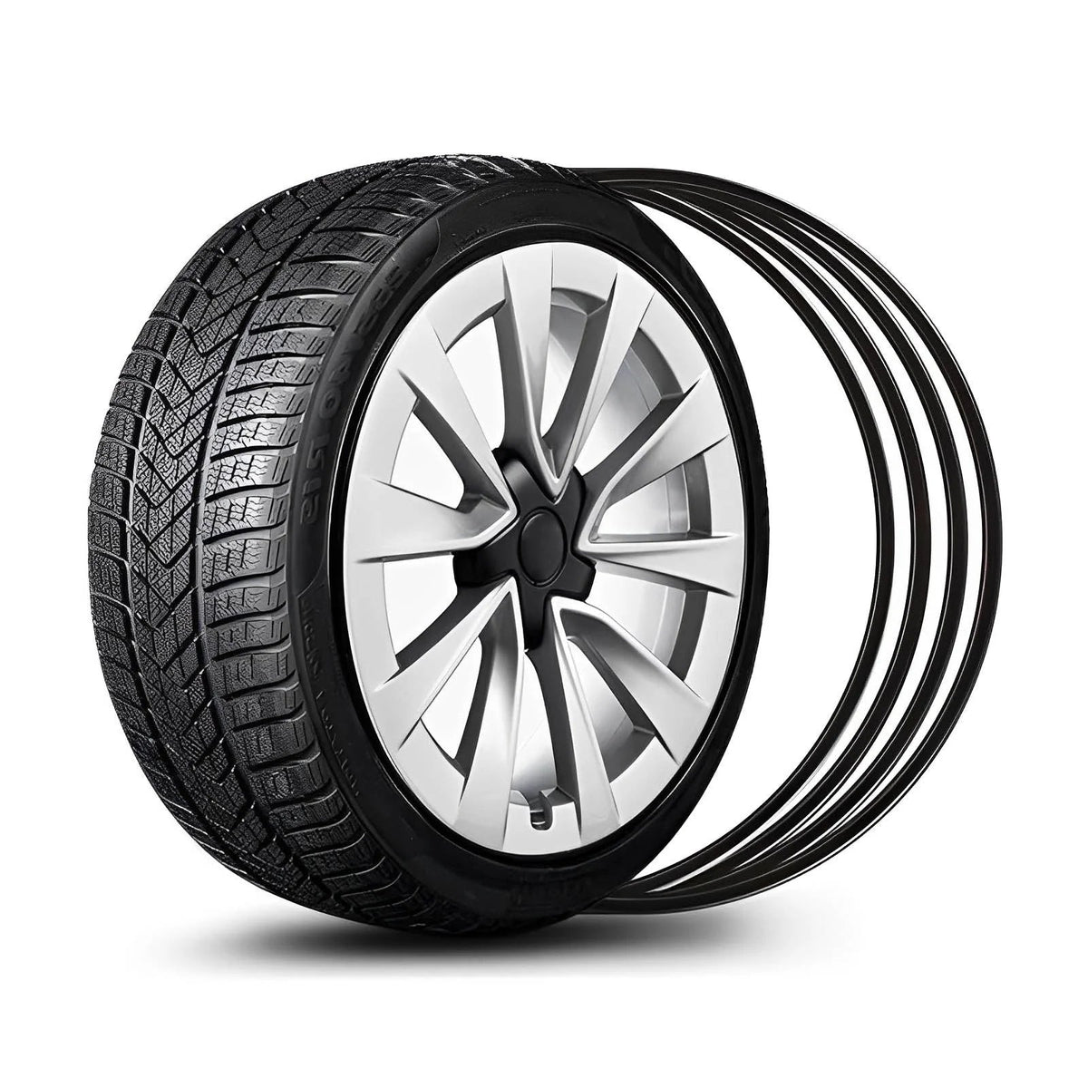 Tüm Araçlar İçin Alüminyum Alaşımlı Jant Koruyucuları Tesla Models 3/Y/S/X (4 ADET)