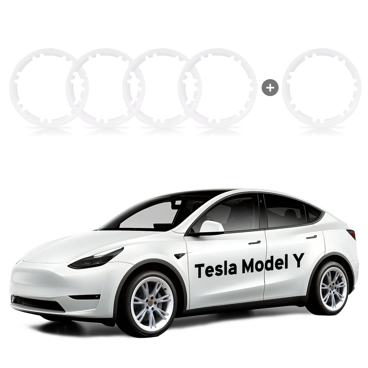 Protector de llanta todo en uno para Tesla Model Rueda Gemini de 19 pulgadas (no se puede utilizar con la cubierta de rueda original)